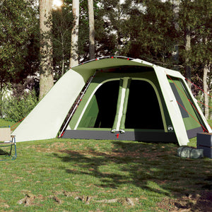 vidaXL Family Tent with Porch 9-Person Green Quick Release