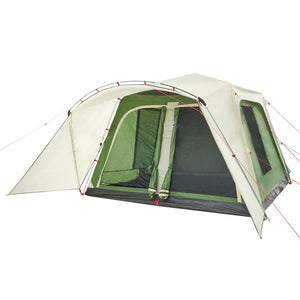 vidaXL Family Tent with Porch 9-Person Green Quick Release