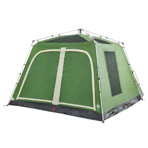 vidaXL Family Tent with Porch 9-Person Green Quick Release