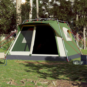 vidaXL Family Tent Cabin 7-Person Green Quick Release