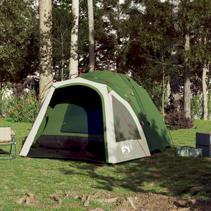 vidaXL Camping Tent Dome 3-Person Green Quick Release