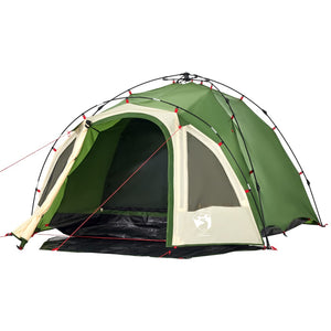 vidaXL Camping Tent Dome 3-Person Green Quick Release