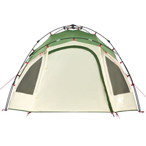 vidaXL Camping Tent Dome 3-Person Green Quick Release