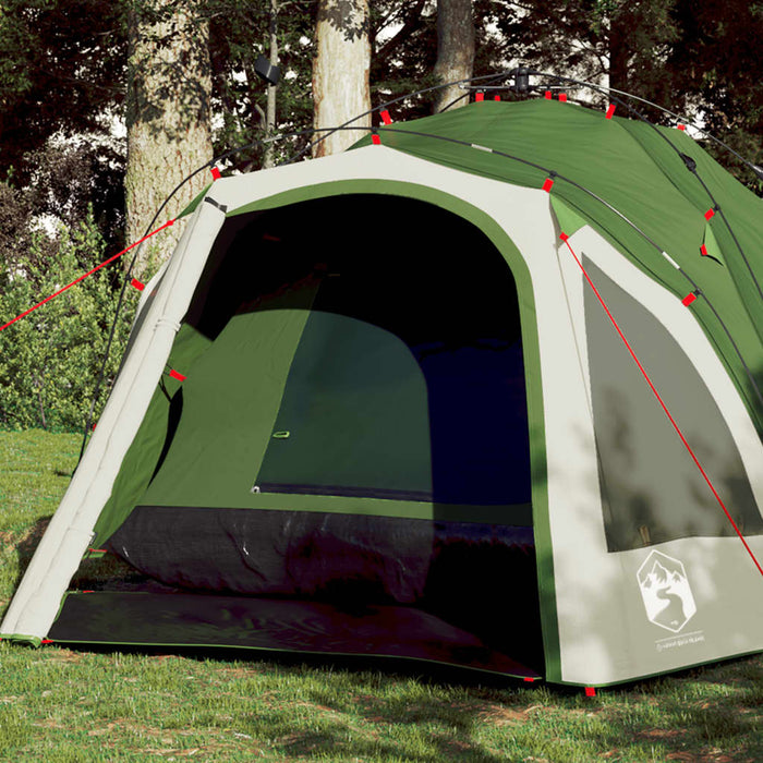 vidaXL Camping Tent Dome 3-Person Green Quick Release