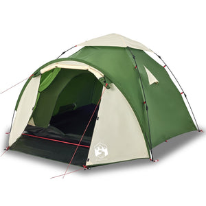 vidaXL Camping Tent Dome 3-Person Green Quick Release