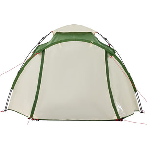 vidaXL Camping Tent Dome 3-Person Green Quick Release