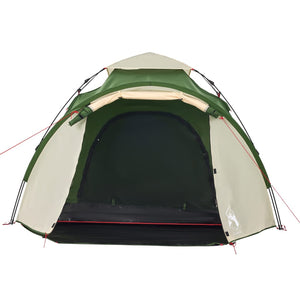 vidaXL Camping Tent Dome 3-Person Green Quick Release