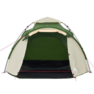 vidaXL Camping Tent Dome 3-Person Green Quick Release