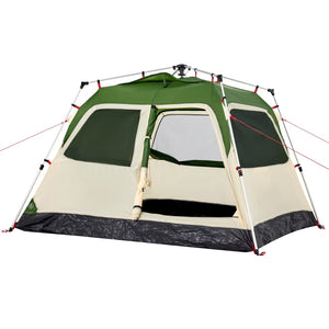 vidaXL Camping Tent Dome 4-Person Green Quick Release