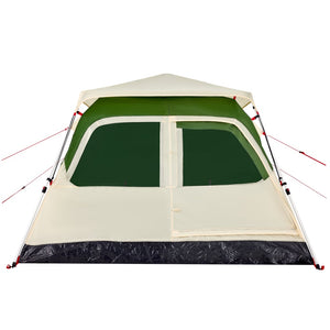 vidaXL Camping Tent Dome 4-Person Green Quick Release