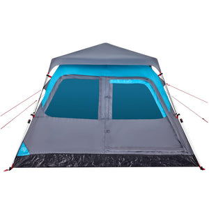 vidaXL Camping Tent Dome 4-Person Blue Quick Release