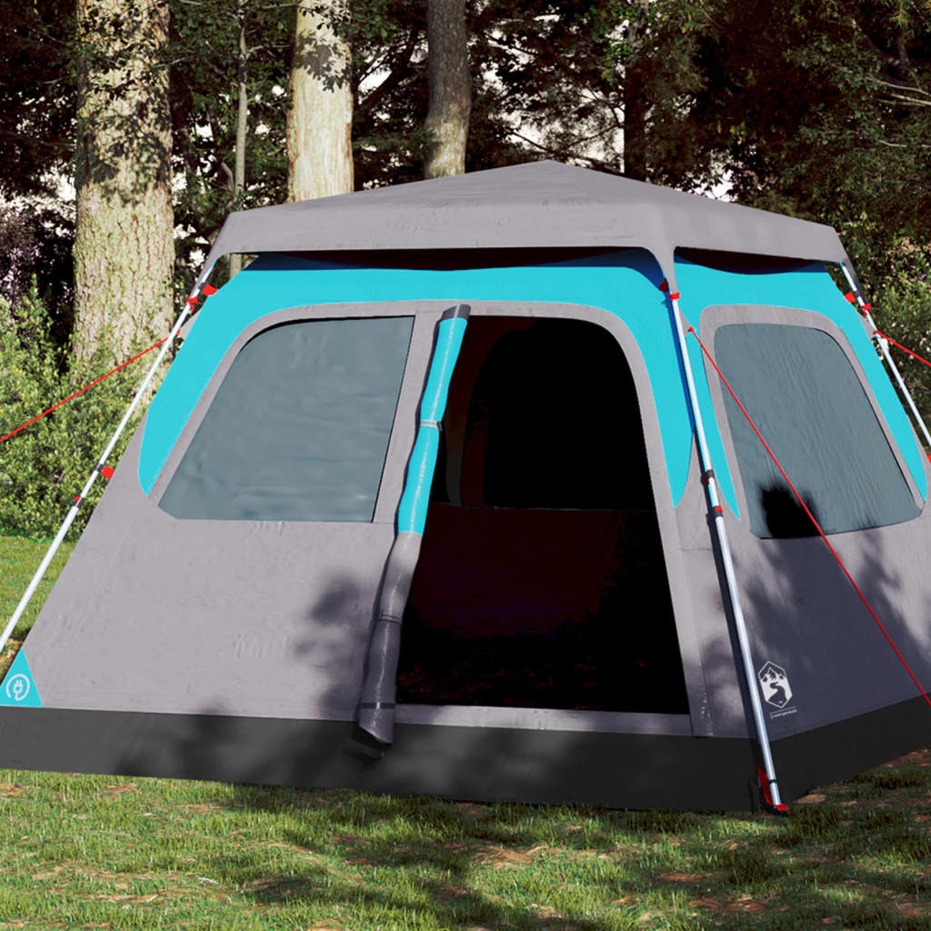 vidaXL Camping Tent Dome 4-Person Blue Quick Release