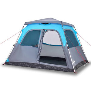 vidaXL Family Tent Dome 6-Person Blue Quick Release