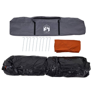 vidaXL Family Tent Dome 6-Person Grey and Orange Quick Release