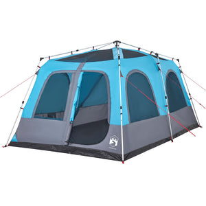 vidaXL Family Tent Dome 8-Person Blue Quick Release