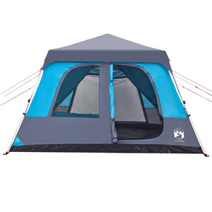 vidaXL Family Tent Dome 10-Person Blue Quick Release