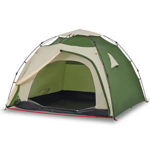 vidaXL Camping Tent Dome 4-Person Green Quick Release