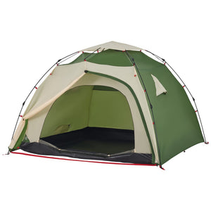 vidaXL Camping Tent Dome 4-Person Green Quick Release