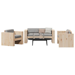 vidaXL 2 Piece Garden Lounge Set Solid Wood Pine