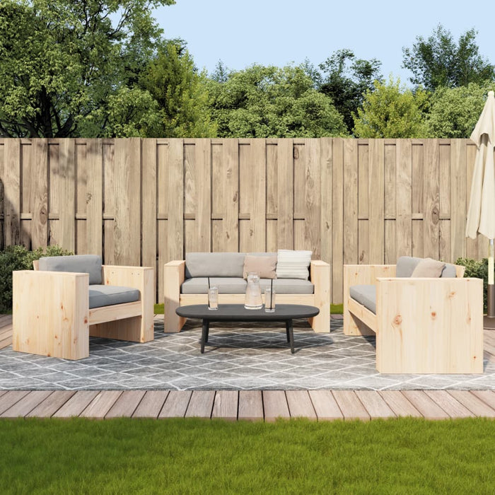 vidaXL 2 Piece Garden Lounge Set Solid Wood Pine