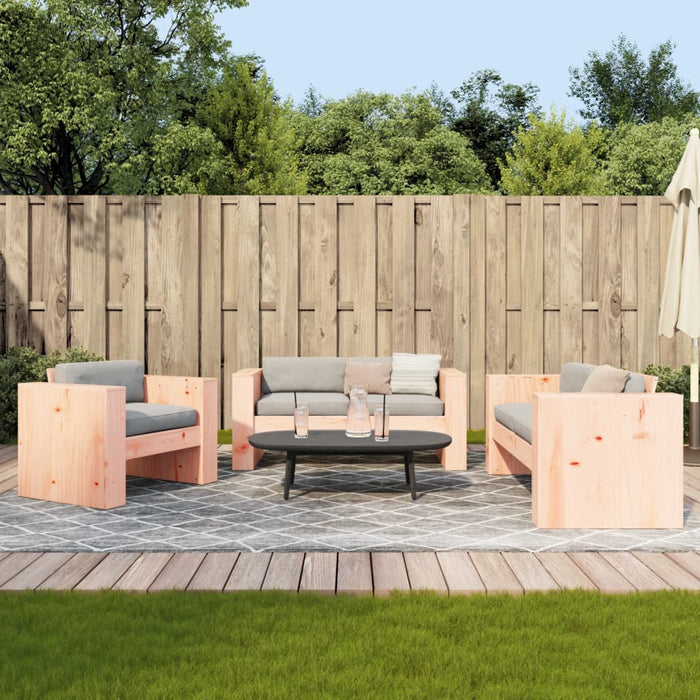 vidaXL 2 Piece Garden Lounge Set Solid Wood Douglas