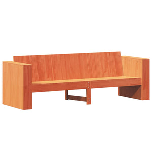 vidaXL 2 Piece Garden Lounge Set Wax Brown Solid Wood Pine