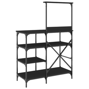 vidaXL Baker's Rack Black 90x40x132 cm Engineered Wood and Metal