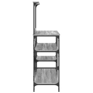 vidaXL Baker's Rack Grey Sonoma 90x40x132 cm Engineered Wood and Metal