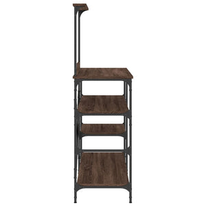 vidaXL Baker's Rack Brown Oak 90x40x132 cm Engineered Wood and Metal