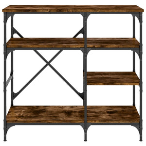 vidaXL Baker's Rack Smoked Oak 90x40x84 cm Engineered Wood and Metal