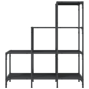 vidaXL Bookcase Black 92x30x102 cm Engineered Wood and Metal