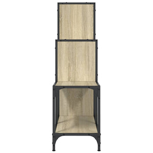 vidaXL Bookcase Sonoma Oak 92x30x102 cm Engineered Wood and Metal