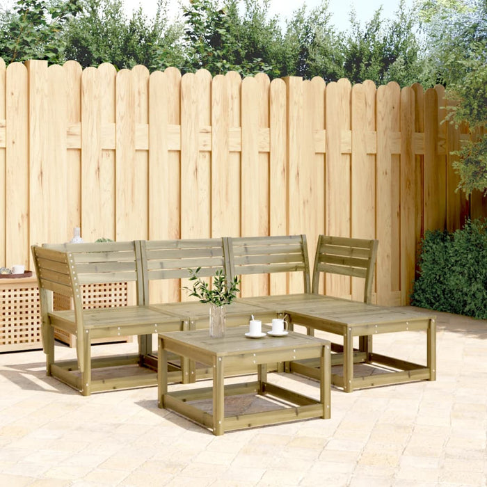 vidaXL 4 Piece Garden Lounge Set Impregnated Wood Pine