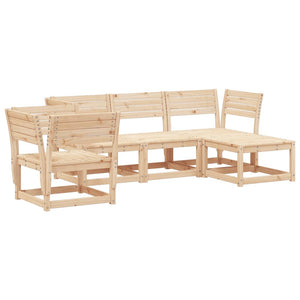 vidaXL 5 Piece Garden Lounge Set Solid Wood Pine