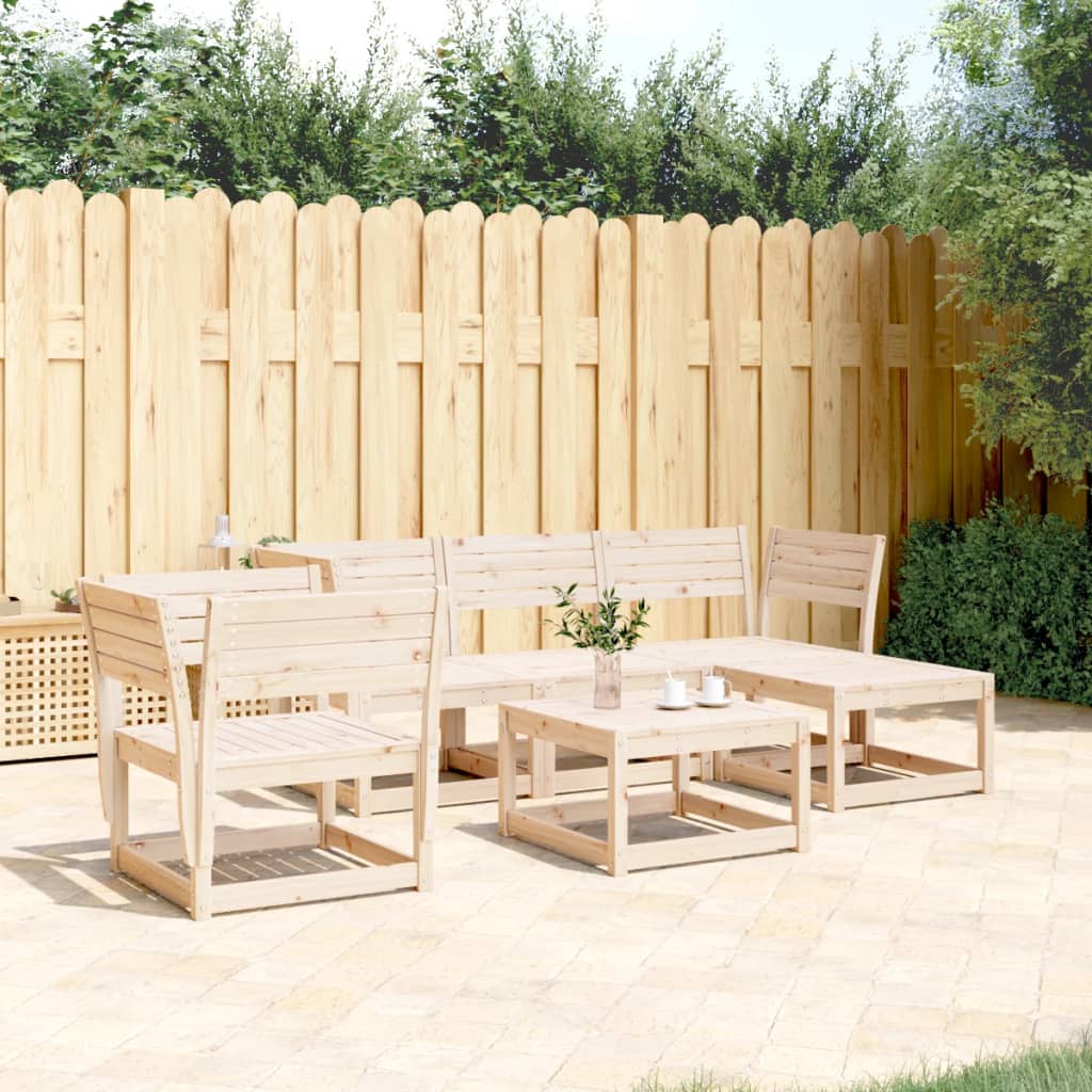 vidaXL 5 Piece Garden Lounge Set Solid Wood Pine