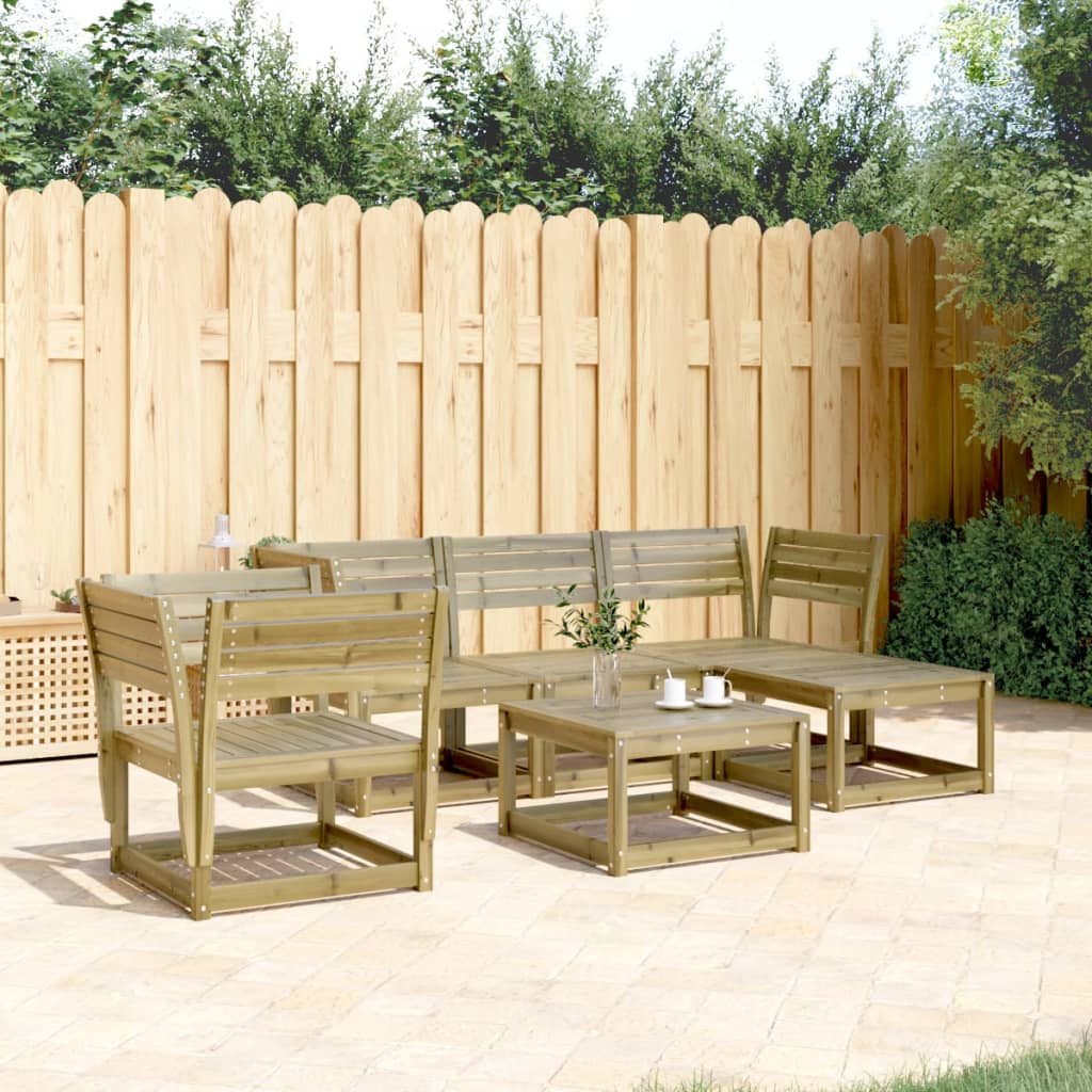 vidaXL 5 Piece Garden Lounge Set Impregnated Wood Pine