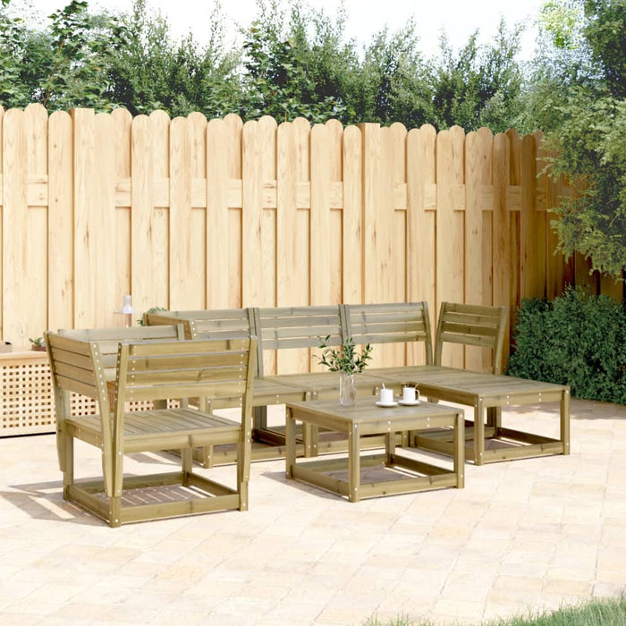 vidaXL 5 Piece Garden Lounge Set Impregnated Wood Pine