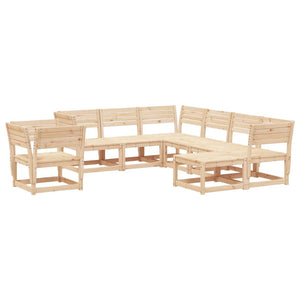 vidaXL 8 Piece Garden Lounge Set Solid Wood Pine