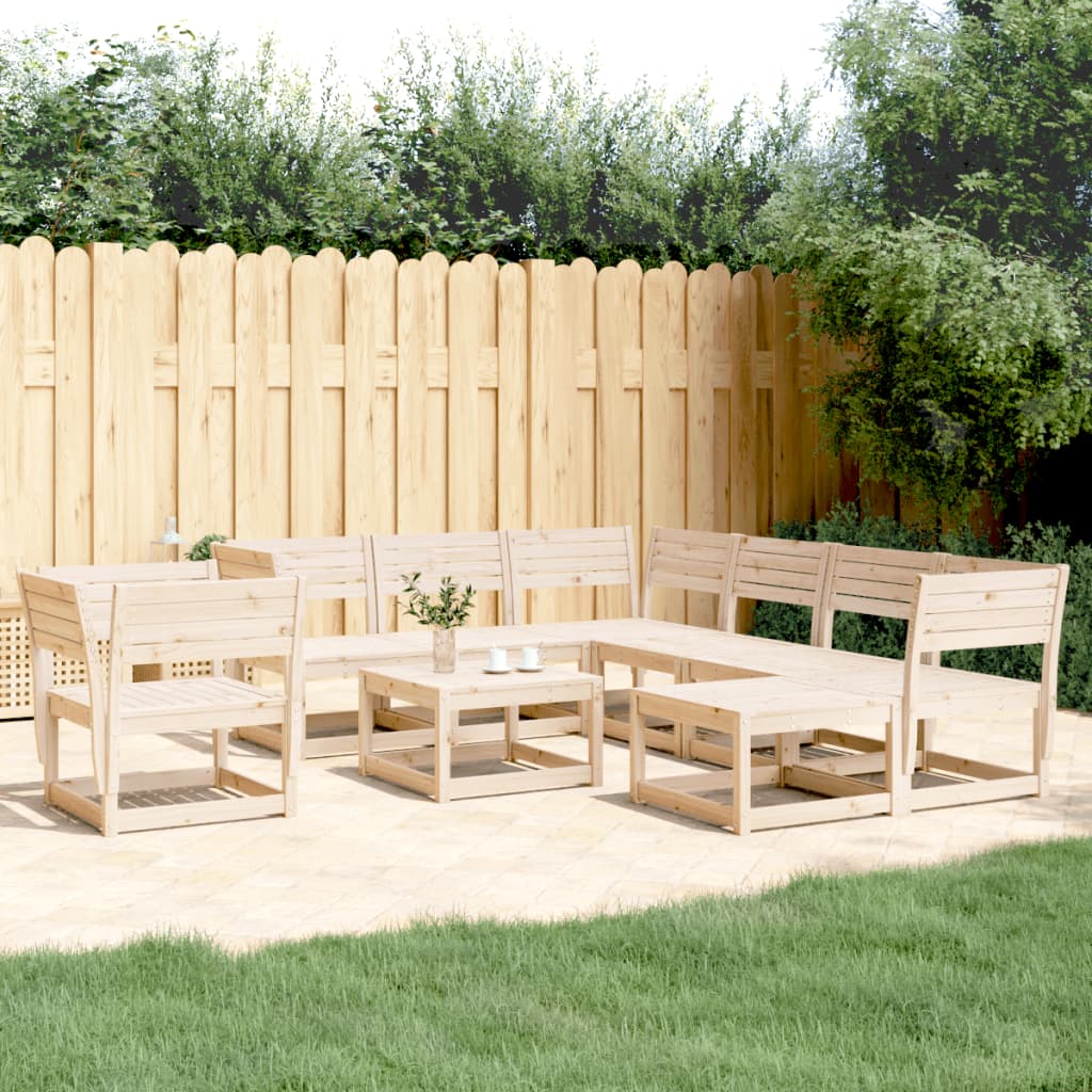 vidaXL 8 Piece Garden Lounge Set Solid Wood Pine