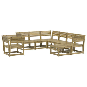 vidaXL 8 Piece Garden Lounge Set Impregnated Wood Pine