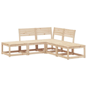 vidaXL 5 Piece Garden Sofa Set Solid Wood Pine