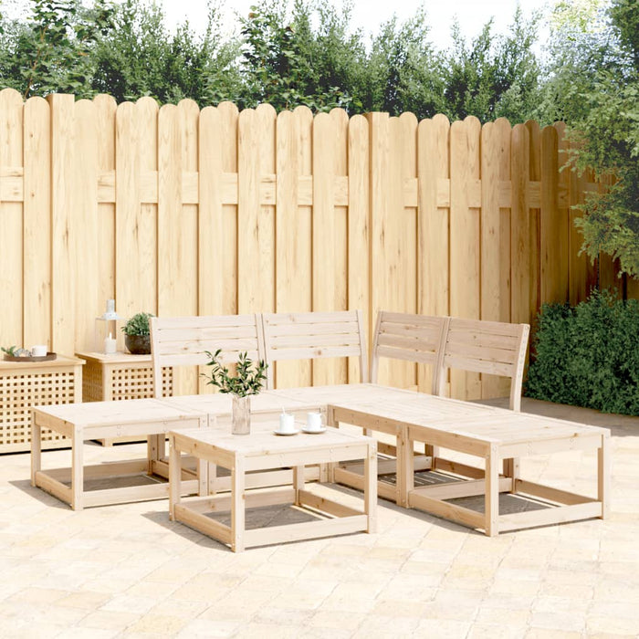 vidaXL 5 Piece Garden Sofa Set Solid Wood Pine