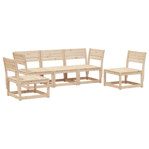 vidaXL 5 Piece Garden Sofa Set Solid Wood Pine