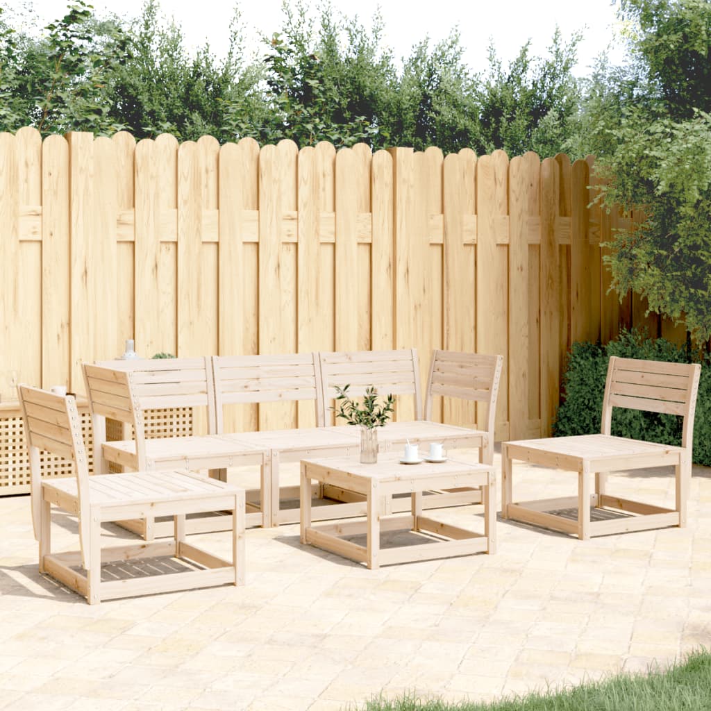 vidaXL 5 Piece Garden Sofa Set Solid Wood Pine