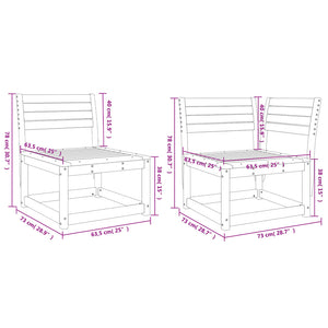 vidaXL 5 Piece Garden Sofa Set Impregnated Wood Pine