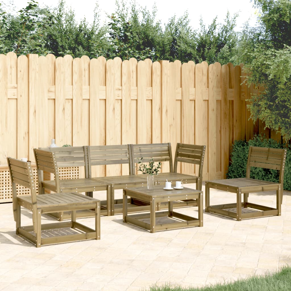 vidaXL 5 Piece Garden Sofa Set Impregnated Wood Pine