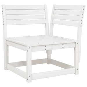 vidaXL 3 Piece Garden Sofa Set White Solid Wood Pine