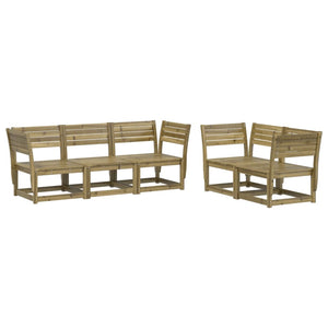 vidaXL 5 Piece Garden Sofa Set Impregnated Wood Pine