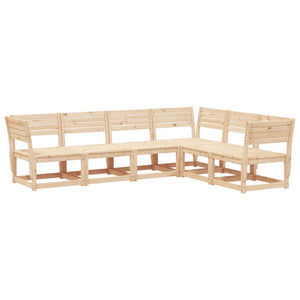 vidaXL 6 Piece Garden Sofa Set Solid Wood Pine