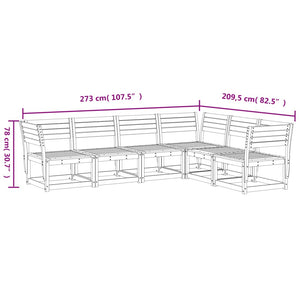 vidaXL 6 Piece Garden Sofa Set Solid Wood Douglas